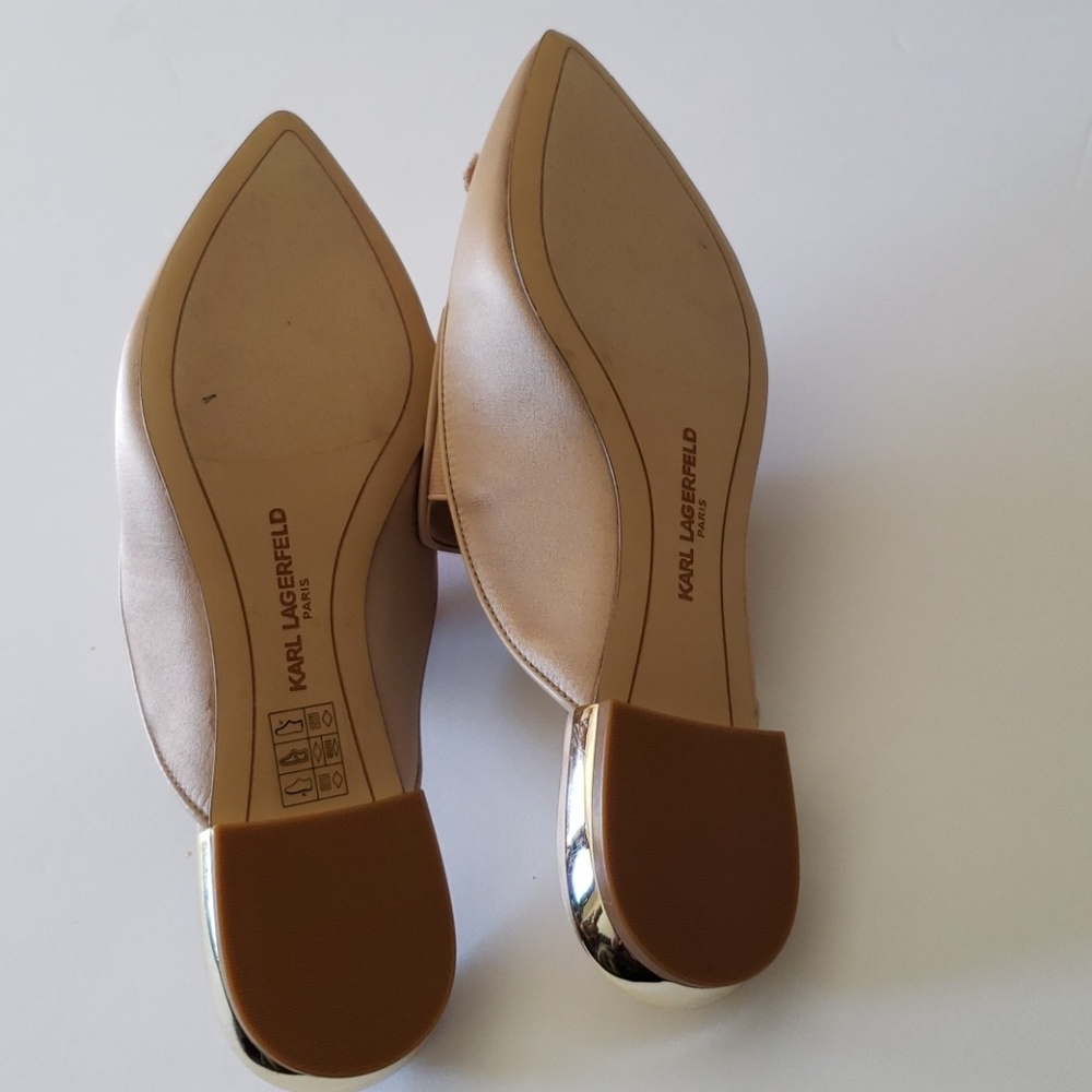 [NEW] Karl Lagerfeld Farica 2 Satin Embroidered Beaded Mules Shoes Size 7.5 - Picture 5 of 7